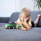 Houten tractor met aanhanger